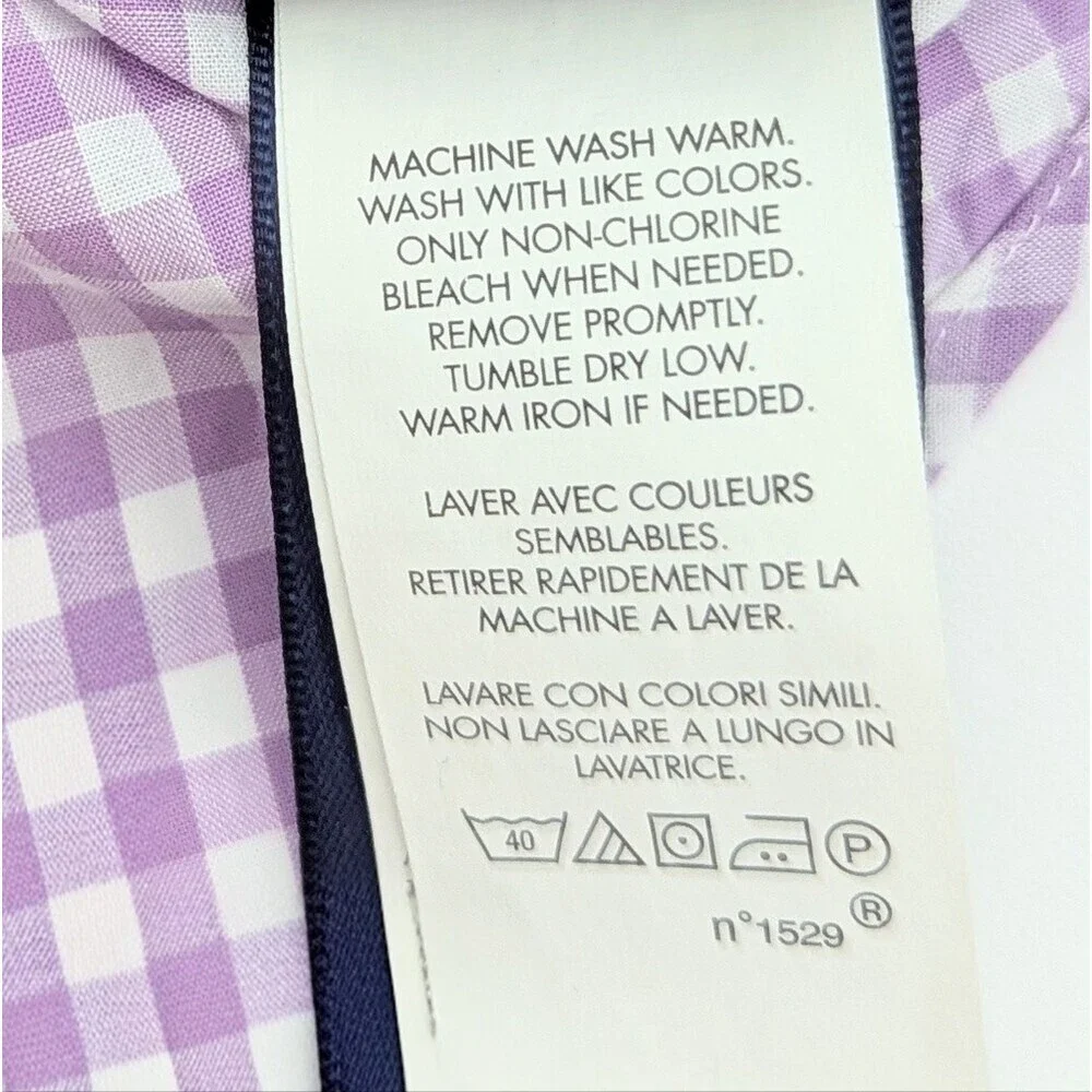 Ralph Lauren Boys' (Size 3/3T) Purple/Lavender & White Gingham Button-Down Shirt